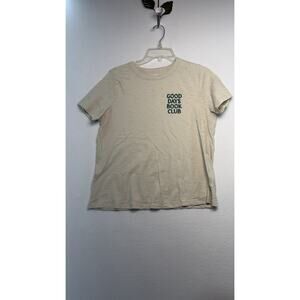 old navy Medium Cream “ Join The Book Club. It’s Lit “ T-shirt 100% Cotton